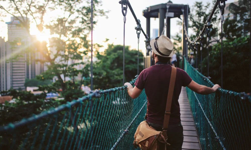 Tourist Enjoying the Weather Kuala Lumpur