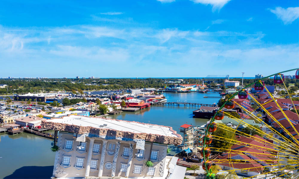 Aerial View of Broadway at the Beach