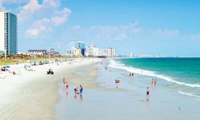 People Enjoying The Beach at Myrtle Beach, SC