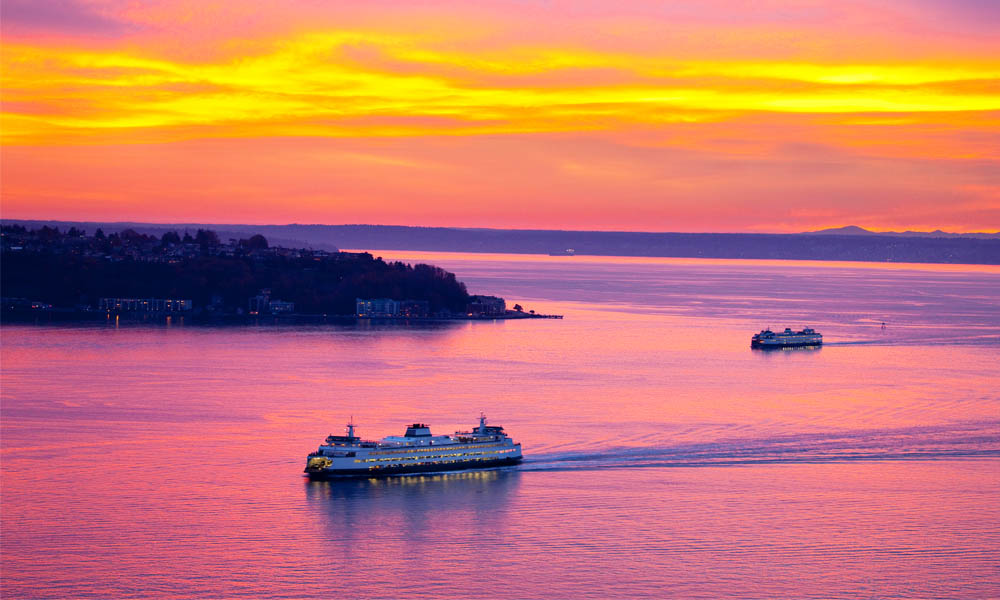 Sunset View of the Puget Sound