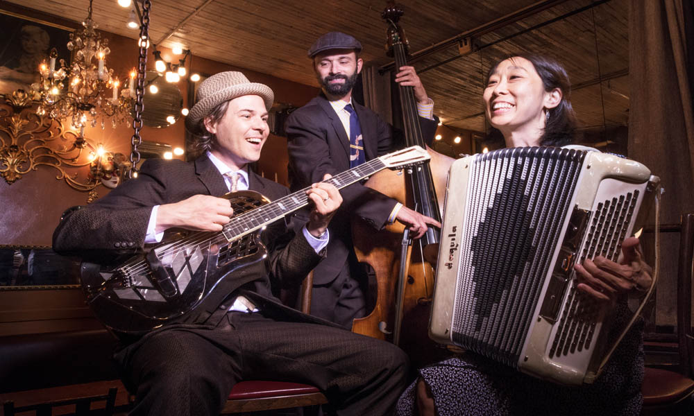 A band Playing at The Pink Door Cabaret Seattle